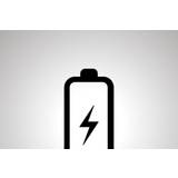 Battery with electricity symbol icon