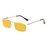 Eyekepper Blåljusblockerande läsglasögon halvkant datorläsare glasögon-digitala glasögon-bärnstensfärgade linser läsglasögon (guld, +2,25)