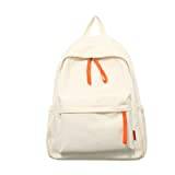 Preppy Y2K vardaglig ryggsäck skolmaterial söt Kawaii dagryggsäckar estetisk kokett laptop bokväska, Vitt