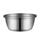 SSWERWEQ Skålar 304 Rostfritt stål Grönsaker Basin Egg Mixing Bowls Rice Sieve Drain Basket Soup Basin Strålkök Kök lagringsverktyg (Color : Drain Basin)