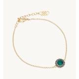 Lily And Rose Miss Sofia Armband - Emerald / Black Diamond (Guld) 50580