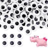 300 st Googly Eyes för hantverk 12 mm självhäftande perukögon svart vit plast små googly ögon för gör-det-själv hantverk scrapbooking dekorationer