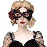 YUSHUD Halloween festmask söt maskerad mask med blomma halv ansiktsmask kväll bal mask för kvinnor dam halloween festmask för kvinnor mode mask halv ansiktsmask