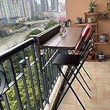 HängbordHushåll Litet lägenhetshopfällbart bord, multifunktionellt hängande tebord i massivt trä, balkongräcke Hängande skrivbord, bardisk Fritidshylla (Storlek: 80 * 27cm)