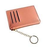 OBiQuzz unisex liten plånbok plånbok nyckelfodral dragkedja plånbok korthållare liten plånbok, ROSA, Einheitsgröße