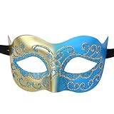 JewelryWe Herrfestens karnevalsmask: Vuxen färgad mask för fest halloween jul födelsedag
