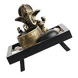 ABOOFAN Elephant Buddha ljusstake dekor för bord hem accenter inredning heminredning Ljushållare ljus lampetter värmeljusstake bordshantverksdekor elefant ljusstake konisk dekorera bricka
