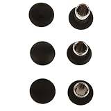 Tiuimk Thumbstick Caps - 6-Pack Replacement Grips for Xbox One Elite Controller, Black, Metal Material, 15x10mm