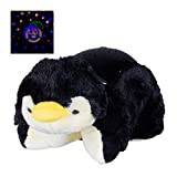 Relaxdays nattlampa stjärnhimmel, plyschdjur pingvin, sömnhjälp, baby & barn, färgförändring, stjärnljus, svart