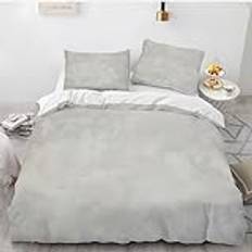 Super King Size påslakan sängkläder med dragkedja andningsbart allergivänligt mikrofiberpåslakan 260 x 220 cm (102,3 x 86,6 tum) + 2 örngott 50 x 75 cm (19,7 x 29,5 tum) marmor