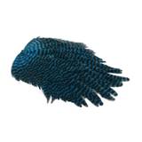 Whiting 4 B's Hen Saddle-Grizzly Dyed Kingfisher Blue