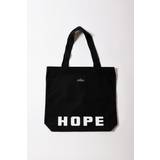 HOPE Cotton Tote Bag in White & Black Black / ONE