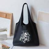 A Black, Fashionable, Cartoon Skeleton Platypus With Ill-Printed Pattern Lady Canvas Bag, Vest Tote Bag For Outdoor Portable Shopping, Reusable Travel