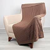 Homemania Softy filt för soffa, sovrum, vardagsrum - Cappuccino i bomull 130 x 170