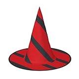 Siulas Halloween häxa hatt-kostym häxor hattar för kvinnor, enfärgad röd häxa keps tillbehör till julfest, svart