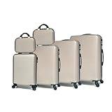 CELIMS Lätta resväskor, godkända av 100+ flygbolag, för självsäker resa, Lot de 4 + 2 (V12+V14+18P+Cabine+Moyenne+Grande)