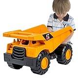 LINGJIONG dumplings-leksak, pedagogisk grävmaskin – traktor bulldozer diecast fordon, utomhus sandlåda bil leksaker, födelsedagspresent för gamla småbarn, pojkar, barn, barn