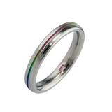 Titanium Ring With Rainbow Groove