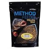 JAXON Method Feeder pellets basfoder fiskefoder lockfoder 500 g (banan/FM-PR28)