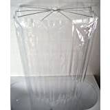 RIDDER Briljant duschspindel, duschkabin, ombrella, badkarsgardin, plast (ABS = akrylnitril-butadien-styrol) / rostfritt stål/PEVA (polyetenvinylacetat), transparent, 170 cm