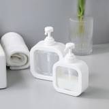 Tvåldispenser White Liquid Lotion Handpump Tvål Dispenser Påfyllningsbar schampoflaska Plastbadrumslotionflaska