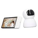 Babykamera, Night Vision 100-240V Pan & Tilt Camera Baby Monitor Tvåvägs Intercom HD 720P Babyskärm för Hemmet (EU-kontakt)