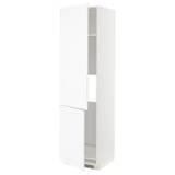 METOD Högskåp för kyl/frys med 2 dörrar, vit Enköping/vit trämönstrad, 60x60x220 cm