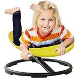 Swiel stol för barn, autistisk svängbar stol för barn, sensorisk svängbar barnstol, barns sittställning och träning kroppskoordinering och balansterapiutrustning, åldrarna 3-12 (gul)