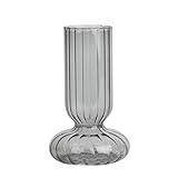 SSWERWEQ Vaser Vase Home Decor Flower Pots Decorative Living Room Decoration Glass Container Transparent Striped Crystal (Color : Grijs)