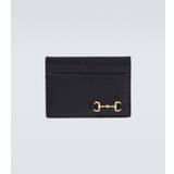 Gucci Horsebit leather cardholder - black - One size fits all