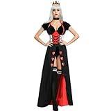 Alice i Underlandet Den röda drottningen Cosplay-kostym Halloween Damens Queen of Hearts Evil Iracebeth Möhippa