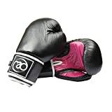 Boxing-Mad Women's Fit Leather Pro 237 ml Sparring handskar – svart/röd