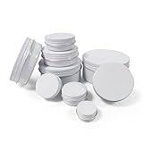 jonam Förvaringsboxar 1pcs Multicolored 5g- 50g Empty Metal Aluminum Cans Top Screw Round Candle Spice Face Cream Cans Seal Storage Containers (Size : 15g)