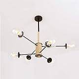 Living Room Lights, Creative Simple Chandeliers, Master Bedroom Restaurants Home, E27 () Nordic Molecule Chandeliers-Transparent Color 6 Head