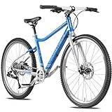 PROMETHEUS BICYCLES PRO Barncykel 26 tums pojkar flickor | Premium 26 tums cykel pojke för barn från 10 år | Superlätt | 9 växlar SRAM X5-växlar | Vibrant Blue Silver