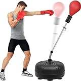 Speed ​​Punch Ball med stativ, boxningssäck med justerbar höjd for boxningsutrustning, MMA-träning, träningsutrustning