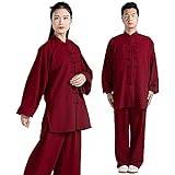 Tai Chi Kläder Kvinnor, Män Tai Chi Kostymer Kampsport Kung Fu Uniform Qi Gong Kläder Chinese Wing Chun Kung Fu Taekwondo Träningskläder UnisexPurple-X Large