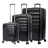 Totto – hårt resväskeset – Bazy + – svart – tre storlekar av resväskor – expanderbart system – TSA-system – polyesterfoder, svart