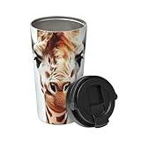 Termos kaffe resemugg 500 ml smart giraff isolerad kopp dubbelvägg vakuum rostfritt stål tumlare för bil hem kontor camping