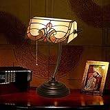 Sänglampa Style Bankers Lamp Skrivbordslampa med 11 tums handgjord glasskärm Barock bords- eller skrivbordslampa for kontor i sovrummet i vardagsrummet Antik present, en överraskningspresent