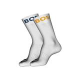 BOSS 2pak logo-strømper hvid i bomuld til herre