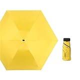 TOPKEAL sol- och paraply, litet och kompakt fickparaply med genomskinligt paraply, bröllop (gul, A)