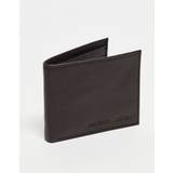 French Connection – Classic – Brun vikbar plånbok i läder med metalldetalj-Brown - No Size