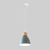 Mini Macaron hänglampa, hängande trälampa med aluminiumlampskärm, hänglampor för bardiskbelysning, E27-lamparmatur, restaurangljuskrona, Nordic Simple Drop Lights