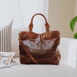 Classic Leather Tote Bag, Brown