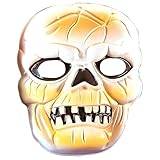 Widmann 54482 – Dödskopf-mask av plast, 1 st, en storlek för vuxna, flerfärgad accessoar för karneval och halloween, tillbehör, ansiktsmask för skräck- och gräslösdräkter