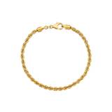 Armband – cordellänk i guld 9 k Guldfärgad