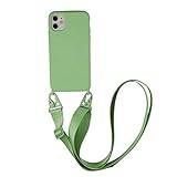 Jacyren Fodral iPhone 11 fodral iPhone 11 skyddsfodral mobiltelefonkedja, mjuk silikon halsband (avtagbart) fodral, skyddande silikonskydd halsband skydd stötdämpare för iPhone 11 (6,1 tum)