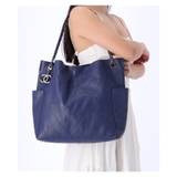Chanel Grained Calfskin Stitched CC Pocket Tote Blue