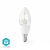 SmartLife LED-glödlampa | Wi-Fi | E14 | 400 lm | 5 W| Varm vit | 2700 K| Glas | Android / IOS | Ljus